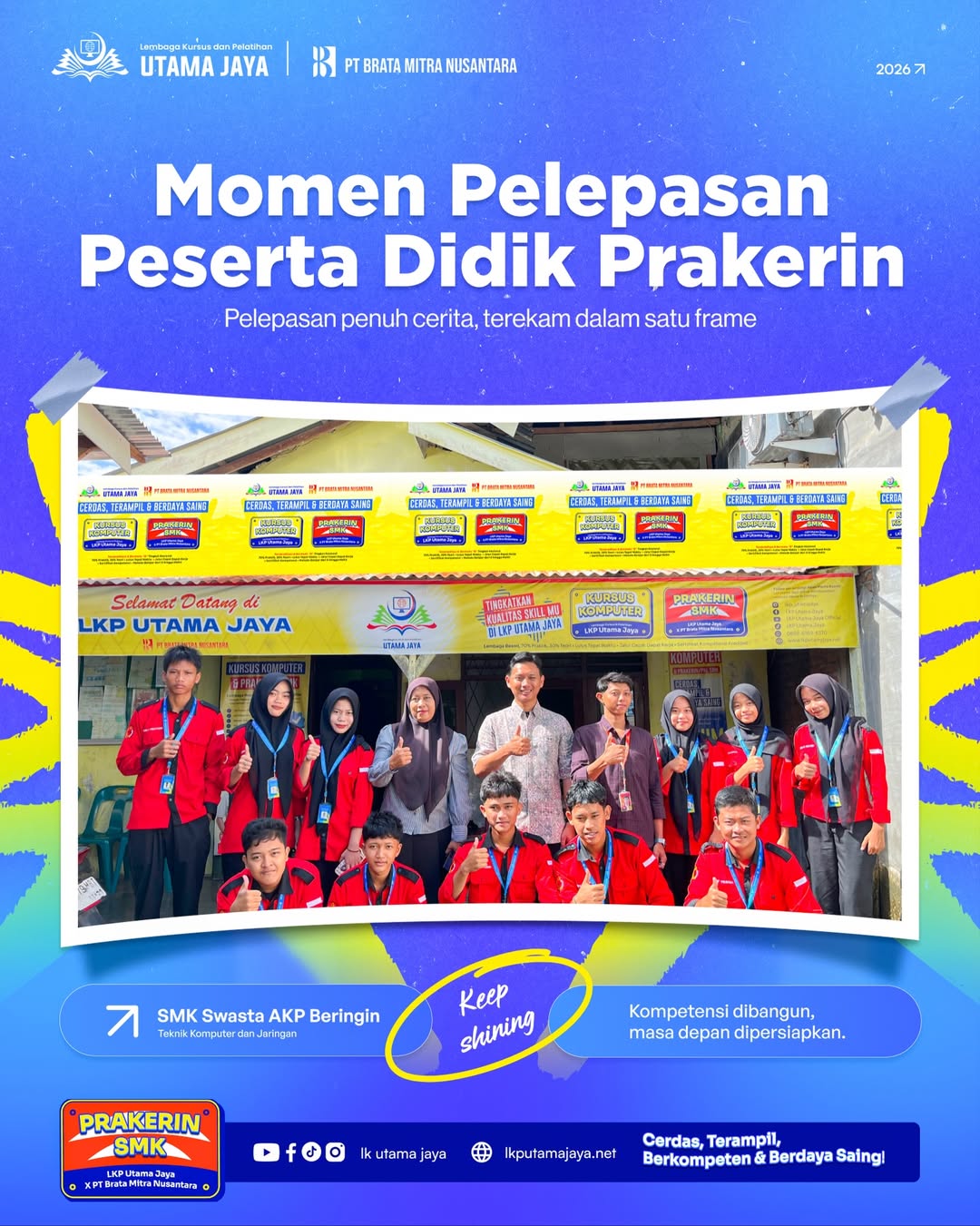 Pelepasan Peserta Didik Prakerin Jurusan Teknik Komputer dan Jaringan (TKJ) SMK Swasta Lestari Beringin