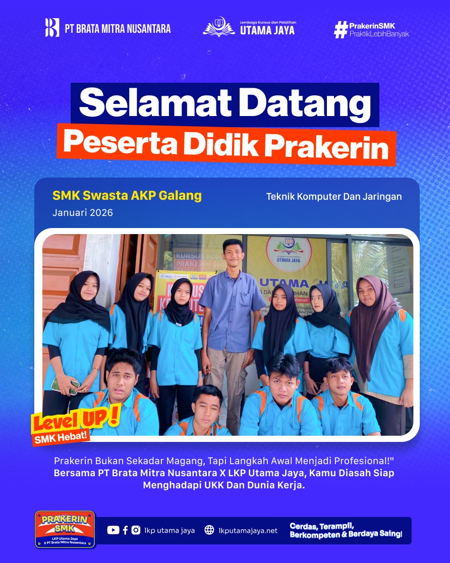 Penyambutan Peserta Prakerin SMK Swasta AKP Galang Jurusan TKJ di PT Brata Mitra Nusantara dan LKP Utama Jaya