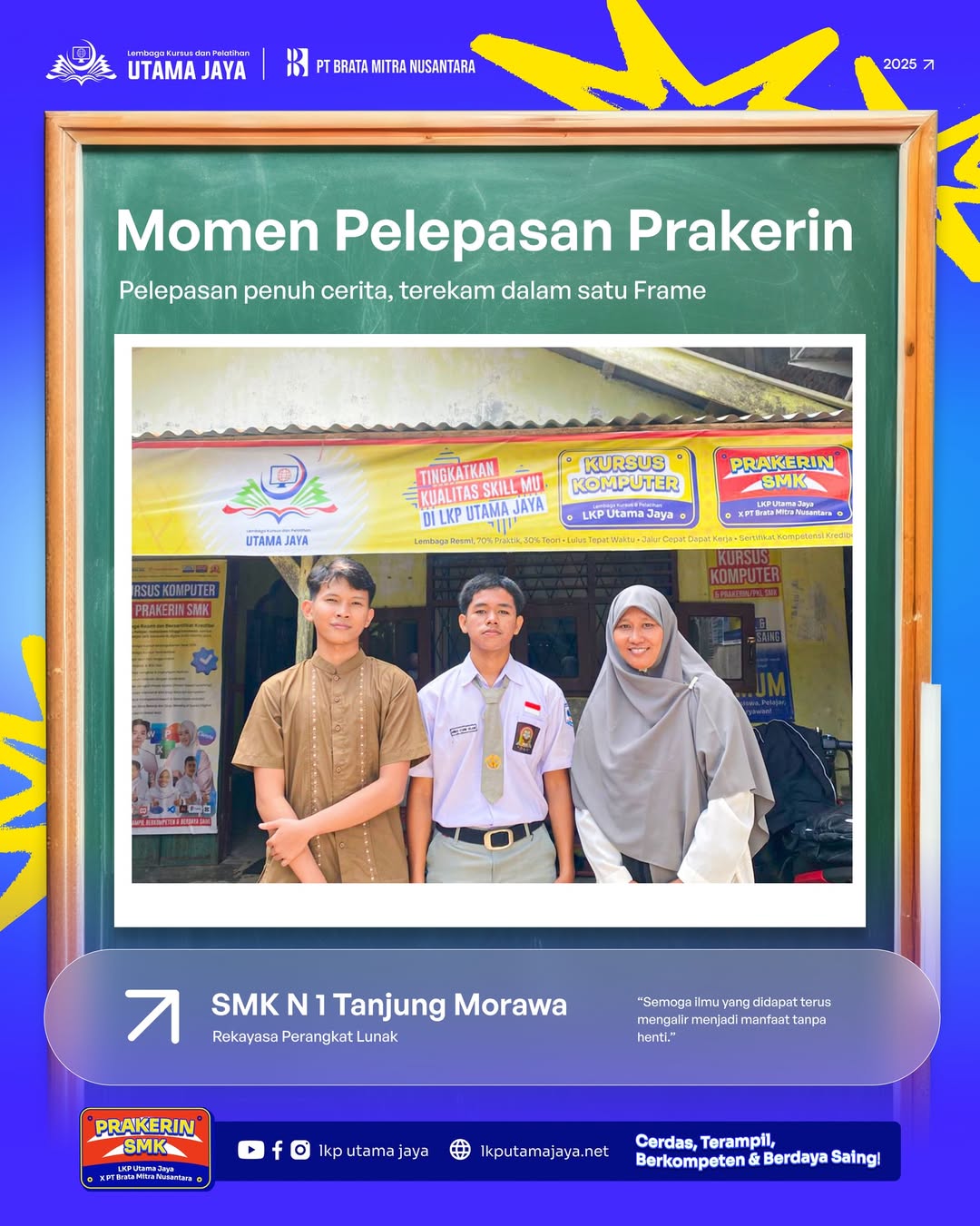Pelepasan Peserta Prakerin SMK Negeri 1 Tanjung Morawa oleh PT Brata Mitra Nusantara dan LKP Utama Jaya