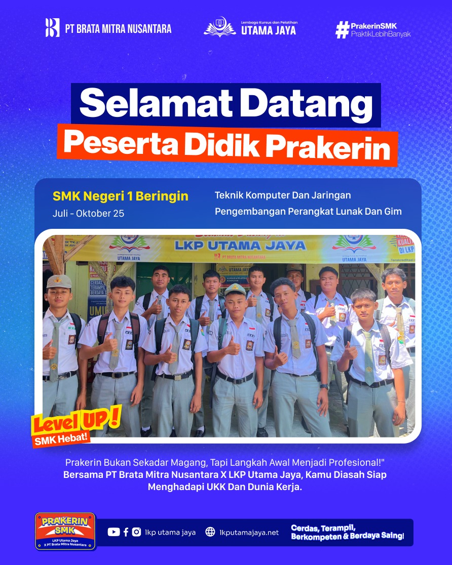 Selamat Datang, Pejuang Prakerin!  SMK Negeri 1 Beringin – TKJ & PPLG 