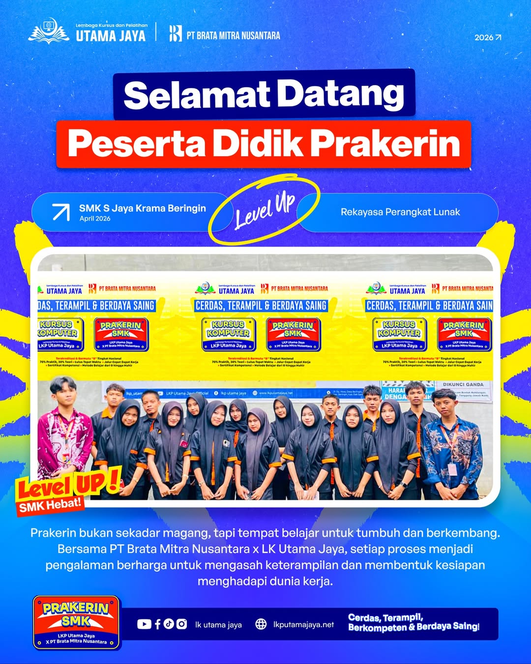 Penyambutan Peserta Didik Prakerin Jurusan Rekayasa Perangkat Lunak (RPL) SMKS Jaya Krama Beringin