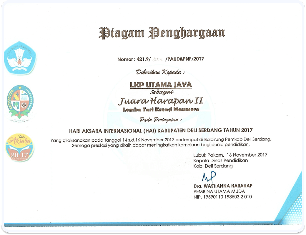 Prestasi dan Pencapaian
                LKP Utama Jaya