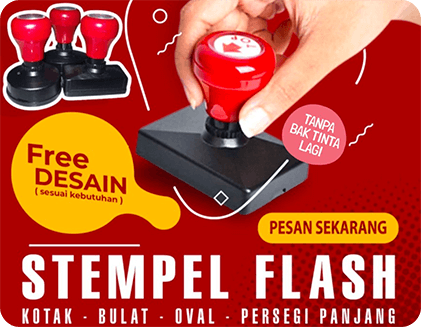 Desain dan Cetak Stempel
                                    Warna Flash